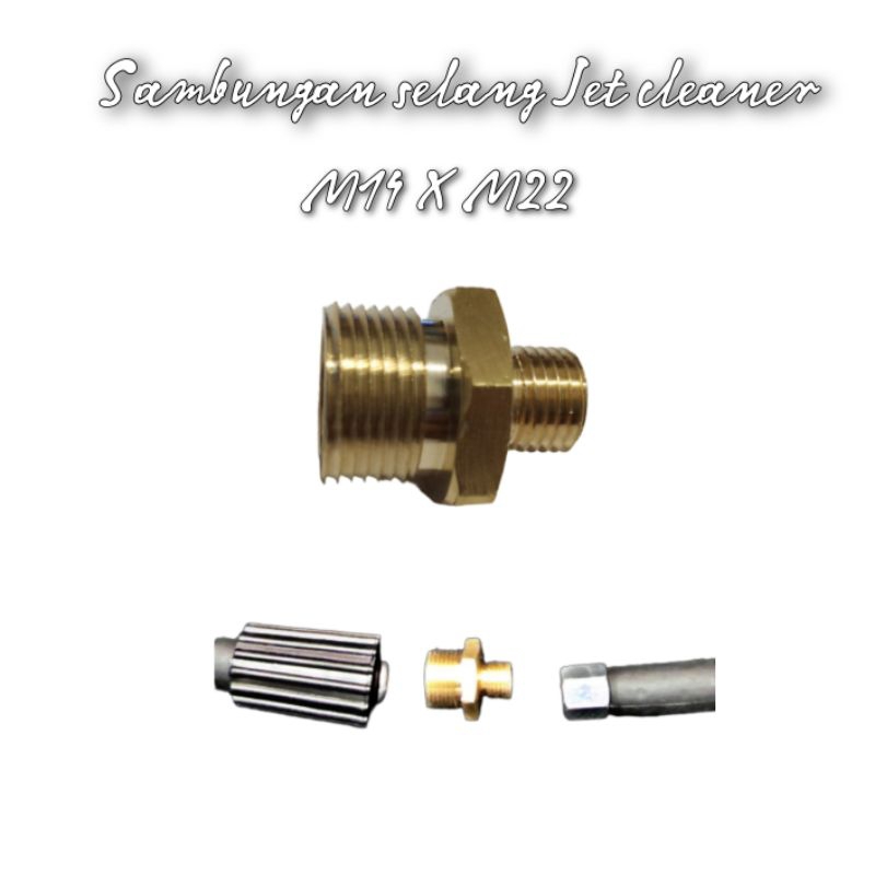 Sambungan selang jet cleaner M14 X M22