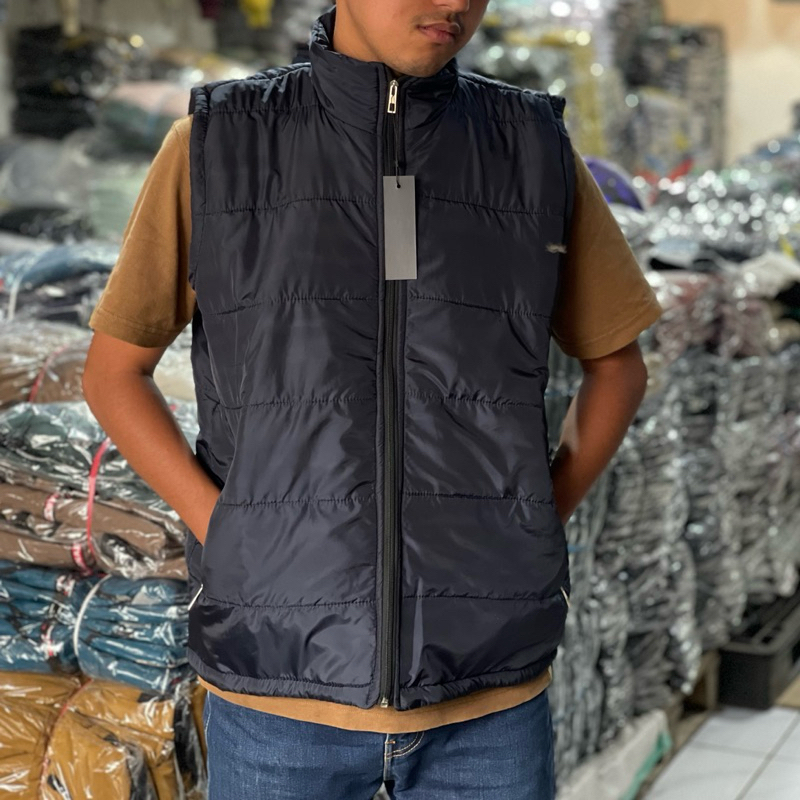 Rompi Pria Parasut M-XXL Rompi Motor Jaket Puffer Anti Angin Waterproof