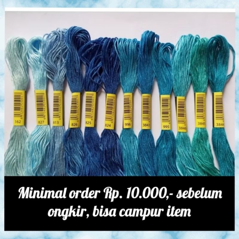 Benang Sulam Polos  Kolom 6 - 2 Tanpa Merk