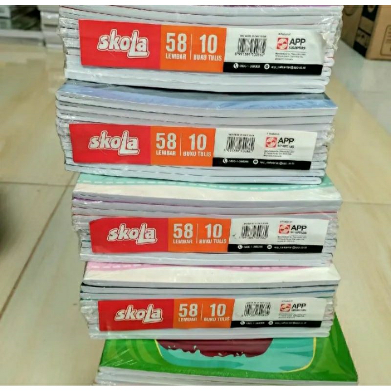 

buku tulis sekolah 1pcs Dely By sidu isi 58 & 38 lembar harga murah