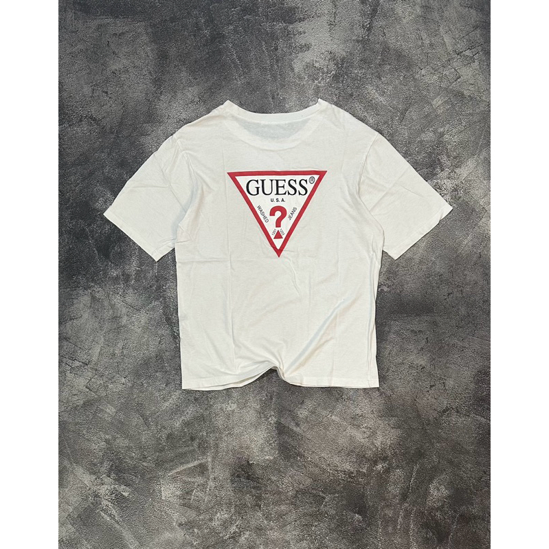 Tshirt Guess Triangle White