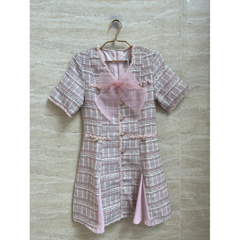 Mini Dress Tweed korean style bukan oudre duma claryn with love maven april etni