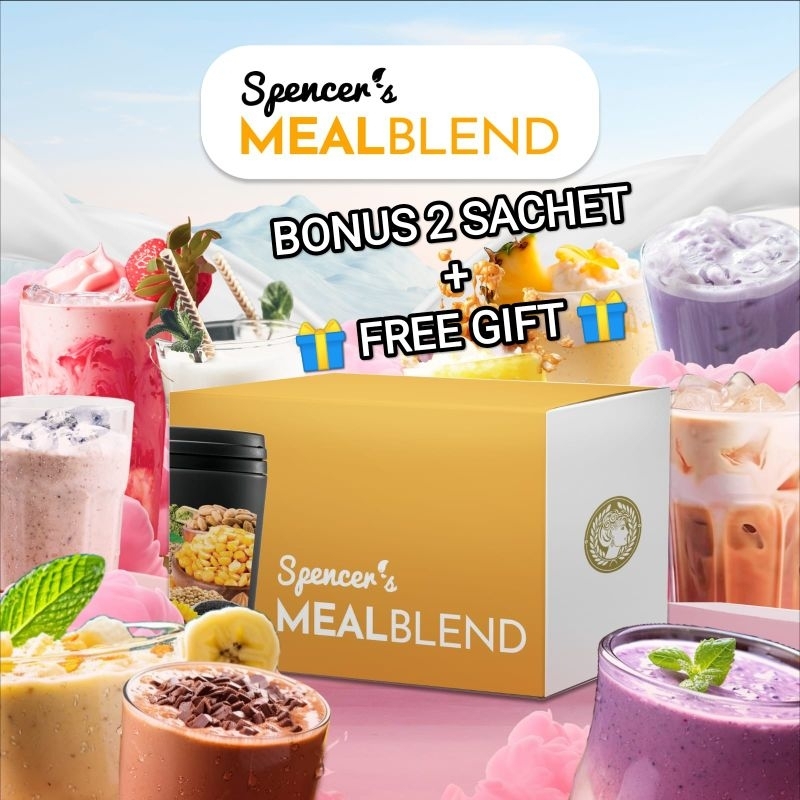 

[PROMO FREE 2 SACHET + SHAKER + DIET COACHING] SPENCER'S MEALBLEND - Meal Replacement Solusi Langsing|Multigrain Spencer Mealblend |Spencers Meal Blend| Mealblend Spencers |Spencer's Official Jogja Yogya |Oat Sereal Granola Singset Kurus Penurun BB