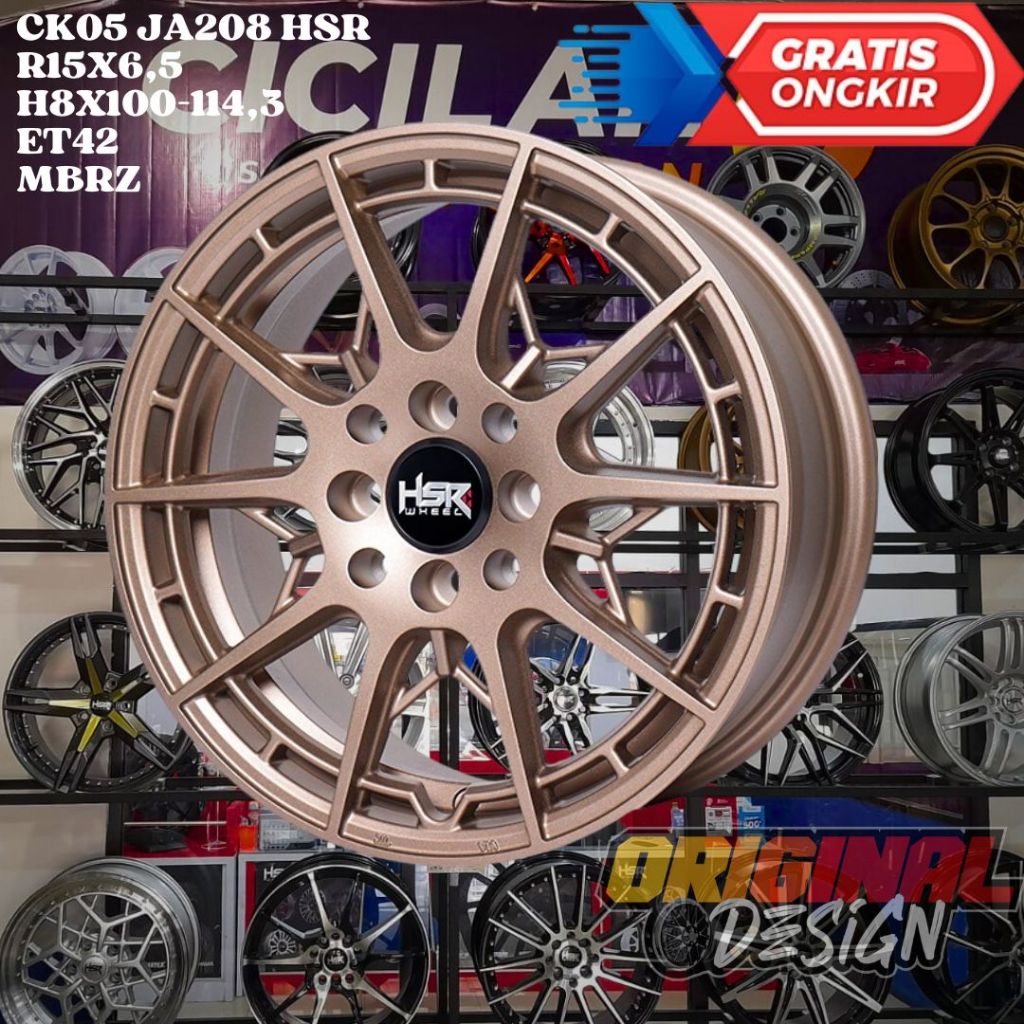 VELG MOBIL BRIO , DATSUN , AGYA , AYLA , HSR CK05 RING 15 R15 BRONZE
