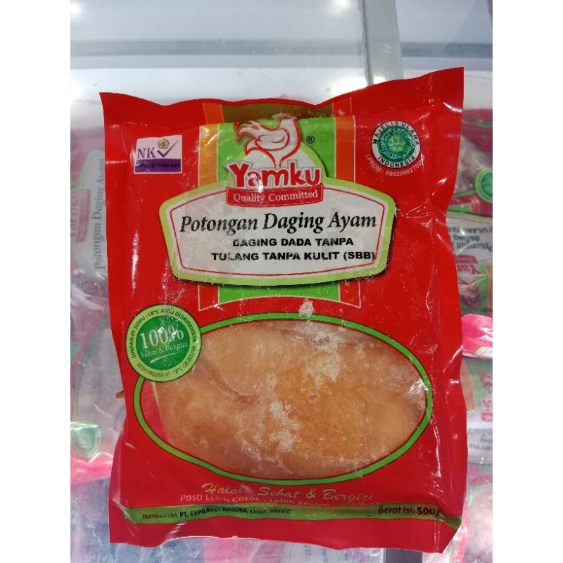 

Daging dada ayam tanpa tulang dan kulit (SBB) YAMKU 500 GR