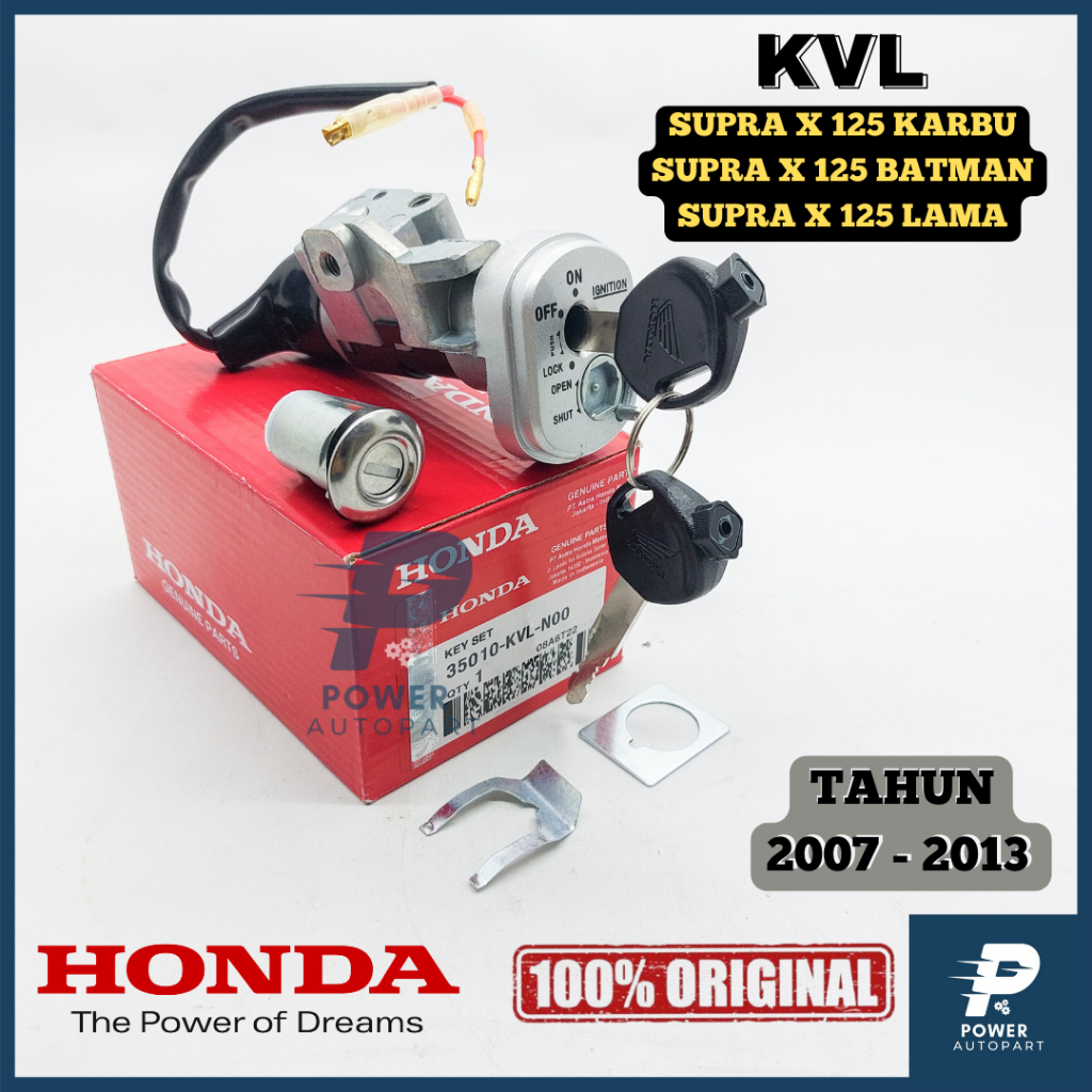 KUNCI KONTAK KVL ORIGINAL SUPRA X 125 LAMA, SUPRA X 125 KARBU, SUPRA X 125 BATMAN PASTI PRESISI, PNP