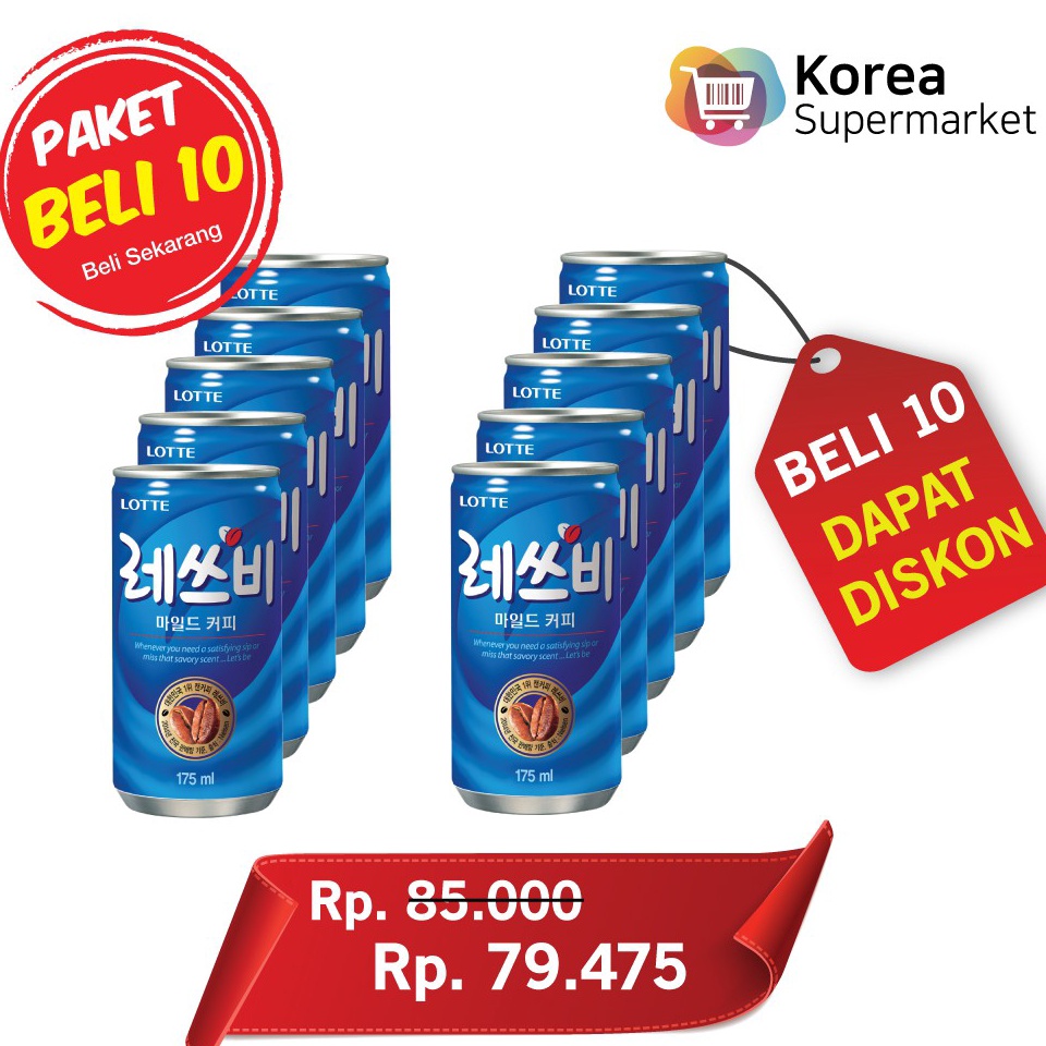 

Serbu sekarang Lotte Lets Be Mild Coffee 175 ml 1Diskon