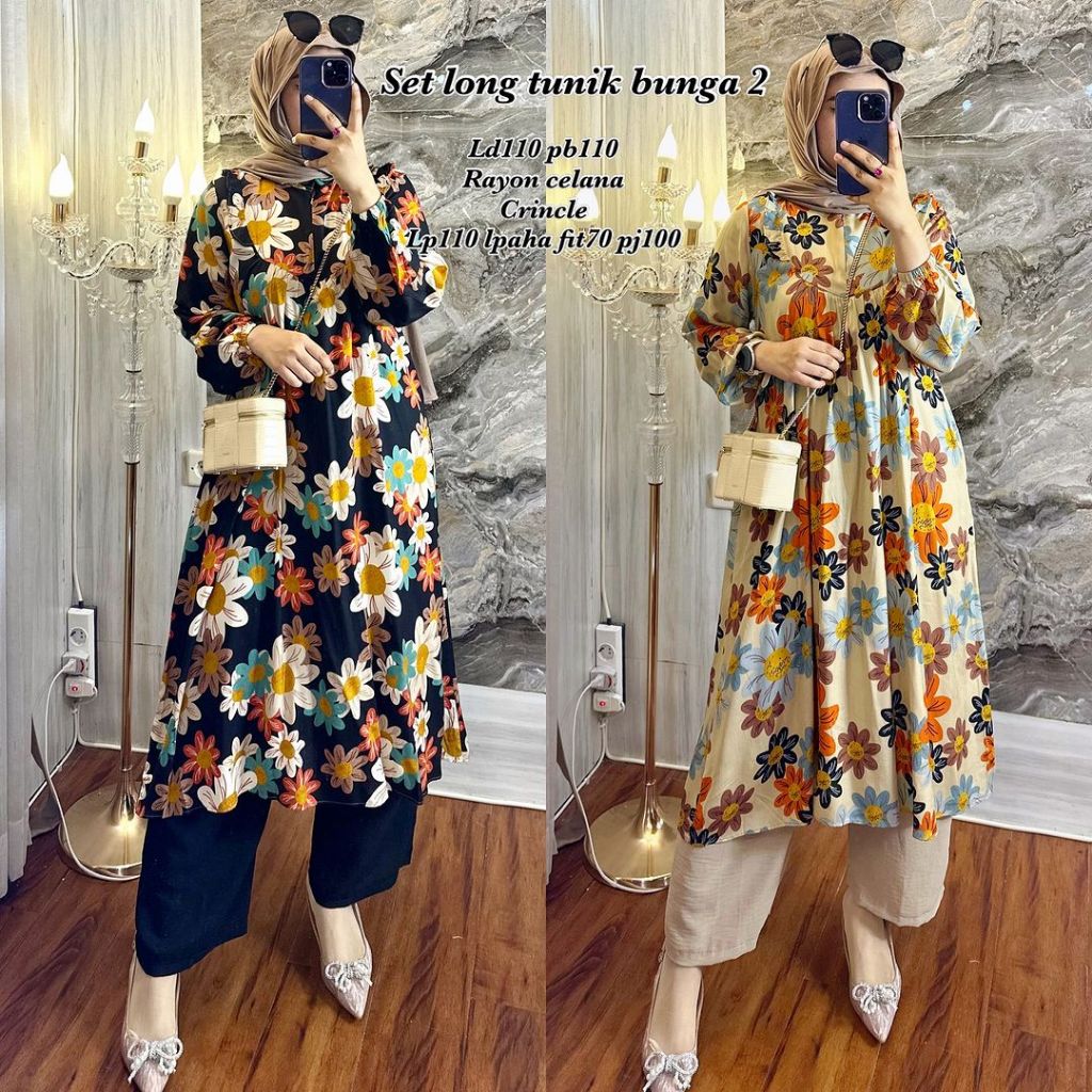 Amel - Setelan tunik wanita terbaru kekinian // Bella SET TUNIK oneset busui