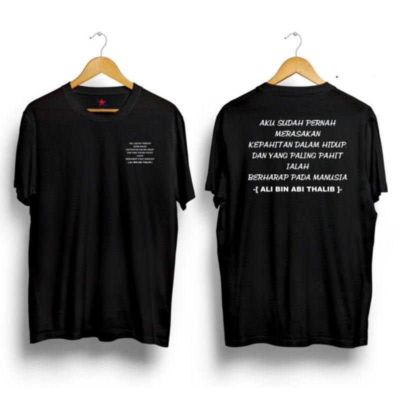 Baju Kaos Ali bin abi Thalib quotes kaos dewasa kata kata | Ligar24 Tshirt