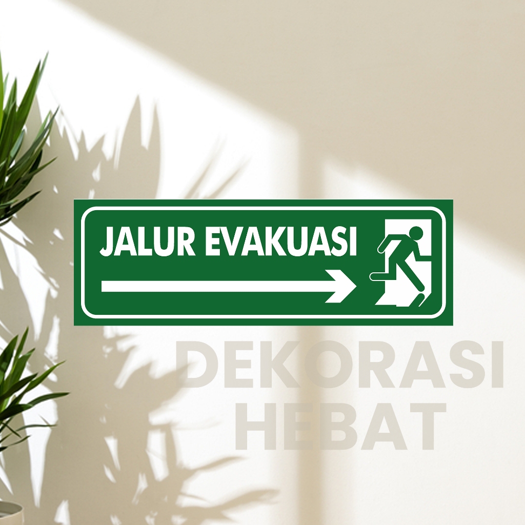 

PAPAN INFO K3 | Papan Jalur Evakuasi | Akrilik 10x30 cm | Tebal 2 mm | Tahan air indoor-outdoor