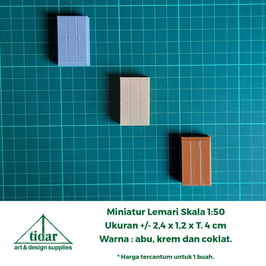 

[MR] AN - Miniatur Maket Lemari Pakaian 3 Pintu / Almari Skala 1:50