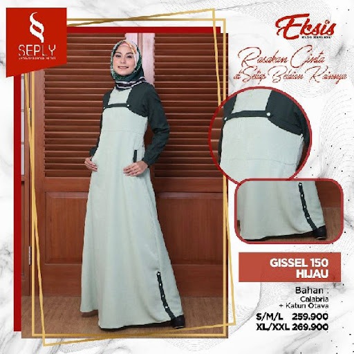 SEPLY GISSEL 150 HIJAU GAMIS DEWASA