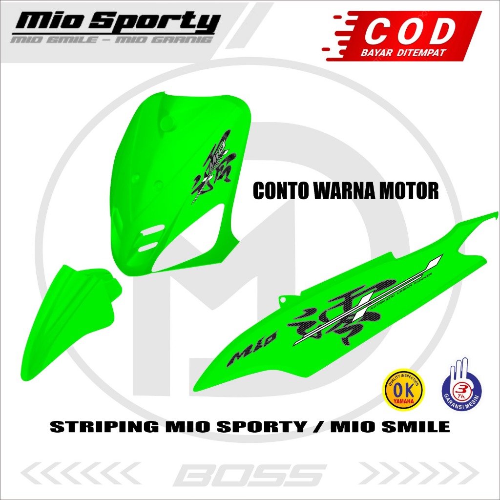 STICKER STRIPING VINYL (BUKAN TRANPARAN) MIO SPORTY NEW DESAIN MOTIF KANJI THAILAND / STRIPING MIO S