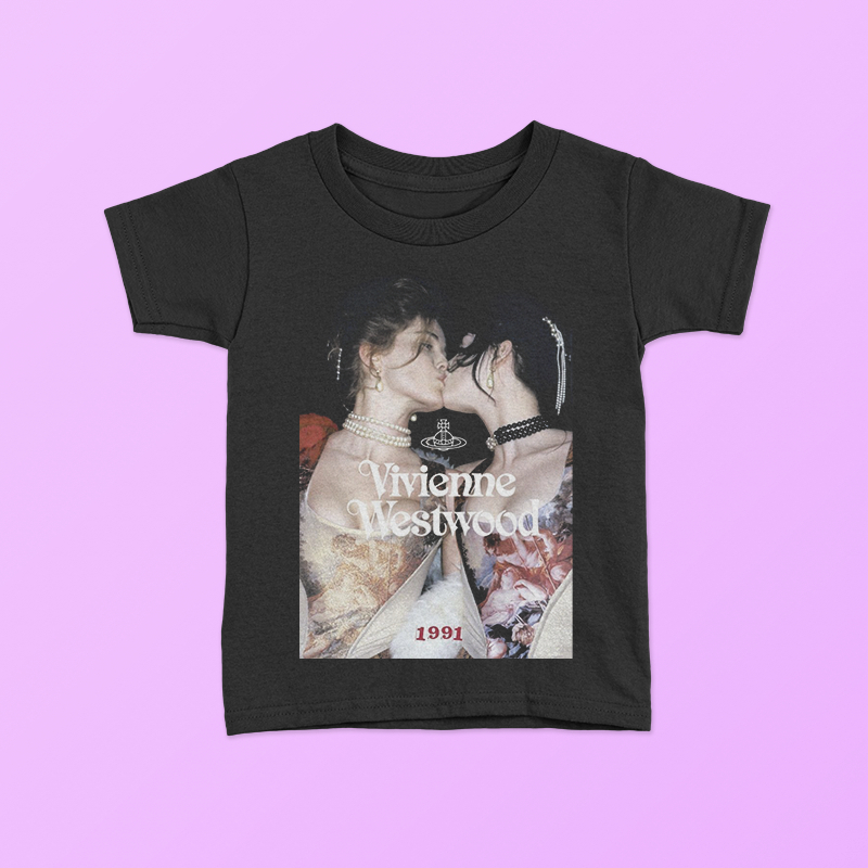 KAOS BAJU ANAK VIVIENNE WESTWOOD| TSHIRT DISTRO BABY KIDS TEE / BAYI ANAK HITAM LAKI LAKI PEREMPUAN 