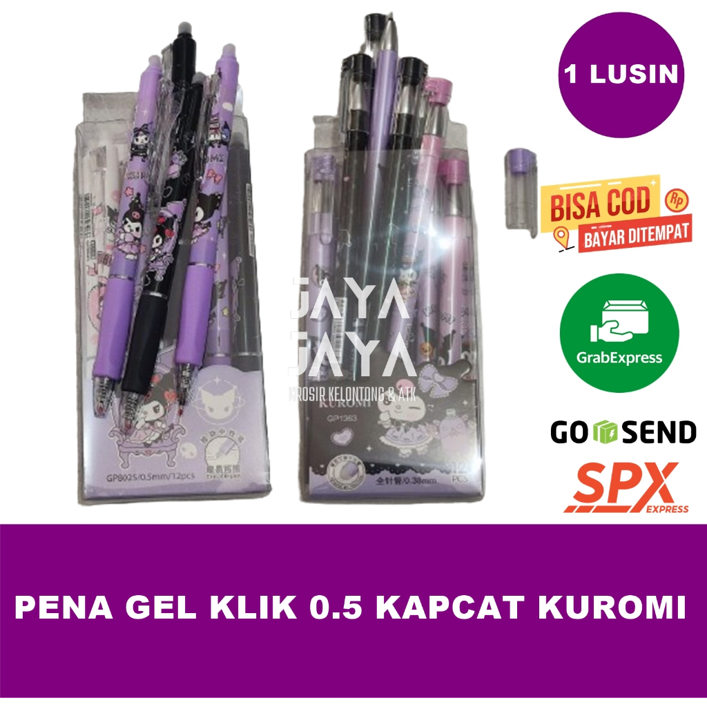 

Pena Gel Klik 0.5 KapCat Kuromi Tinta Bisa di Hapus