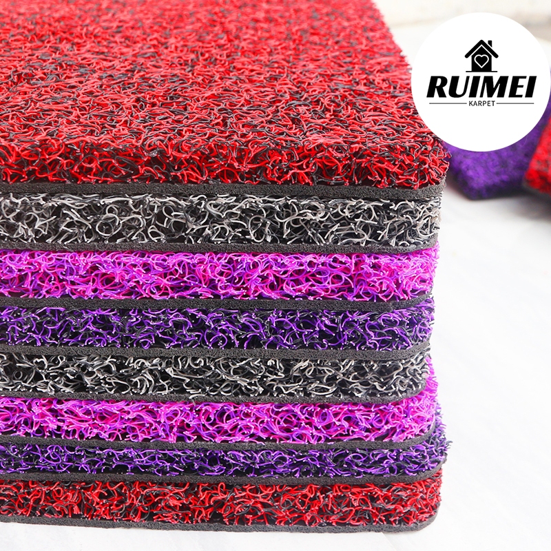 RUIMEI Keset Karpet PVC Mie Bihun 100 x 100cm tebal 16MM keset anti slip 2 warna