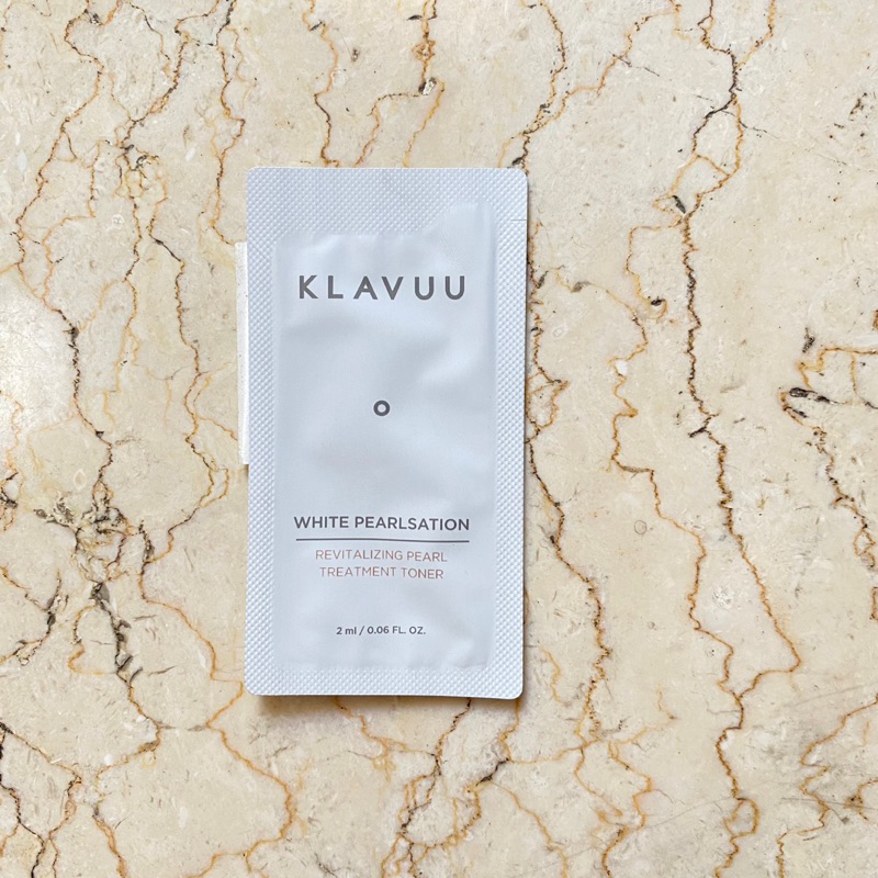 Klavuu white pearlsation revitalizing pearl treatment toner 2ml sachet trial mini size