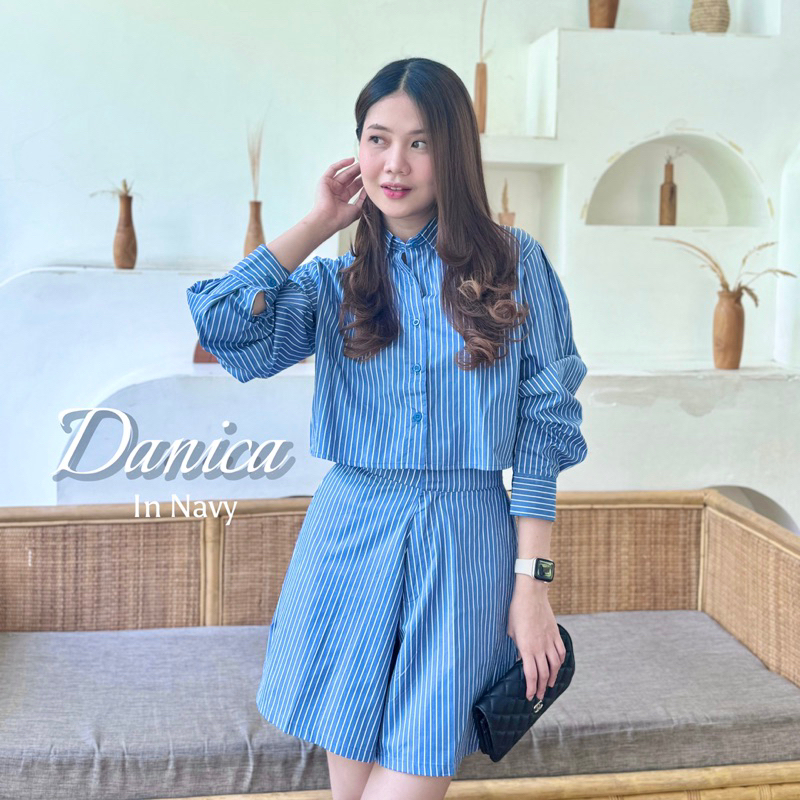 Danica - New Product - Setelan Lengan Pendek Wanita - Baju Setelan Pendek Wanita Casual - Bisa Cod -