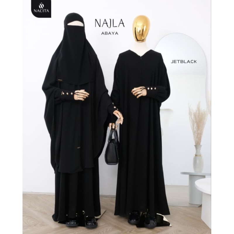 [BISA COD] ABAYA NAJLA BY NACITA / GAMIS POLOS / GAMIS SYARI