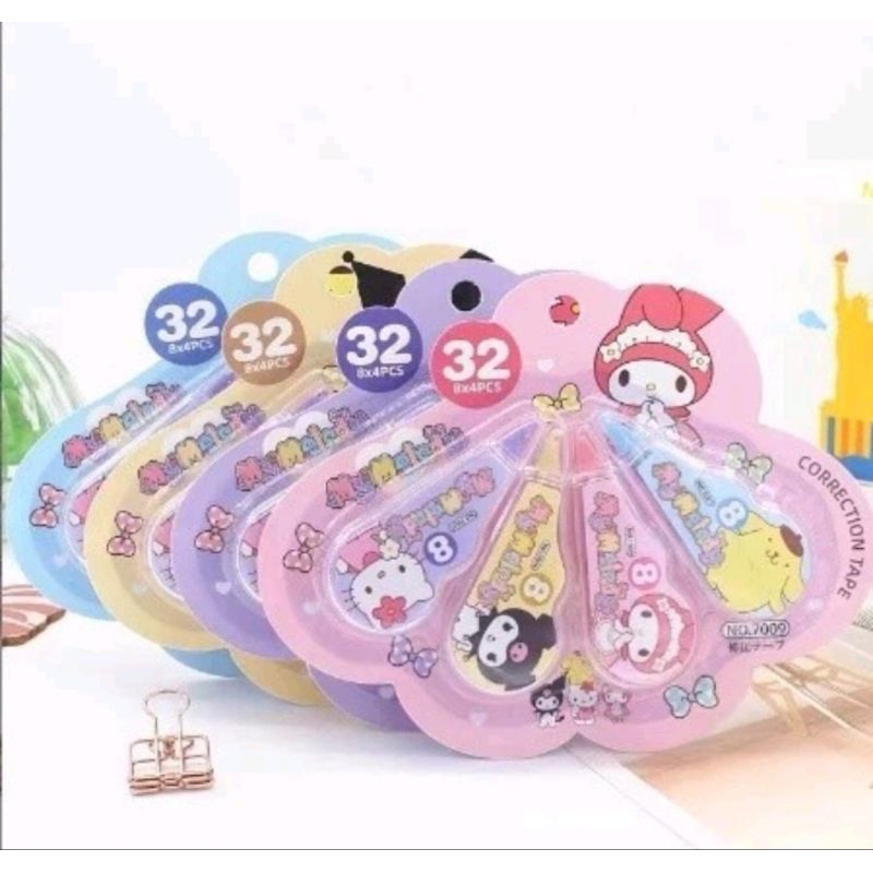 

TIPE X KERING CORRECTION TAPE MINI KARAKTER PER KAR ISI 4
