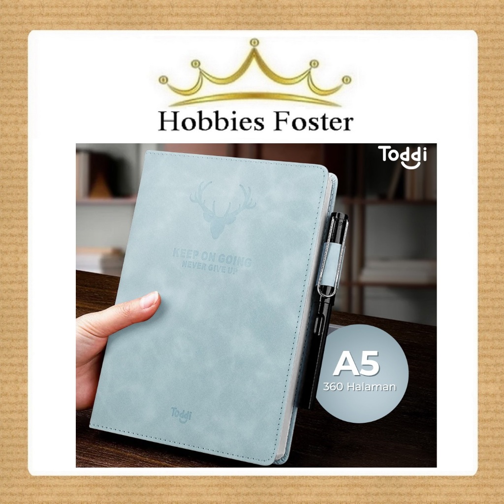 

Toddi Note Book Diary Buku Jurnal Buku Tulis Agenda Notebook Hardcover A5 - 360 Halaman / Baby Blue