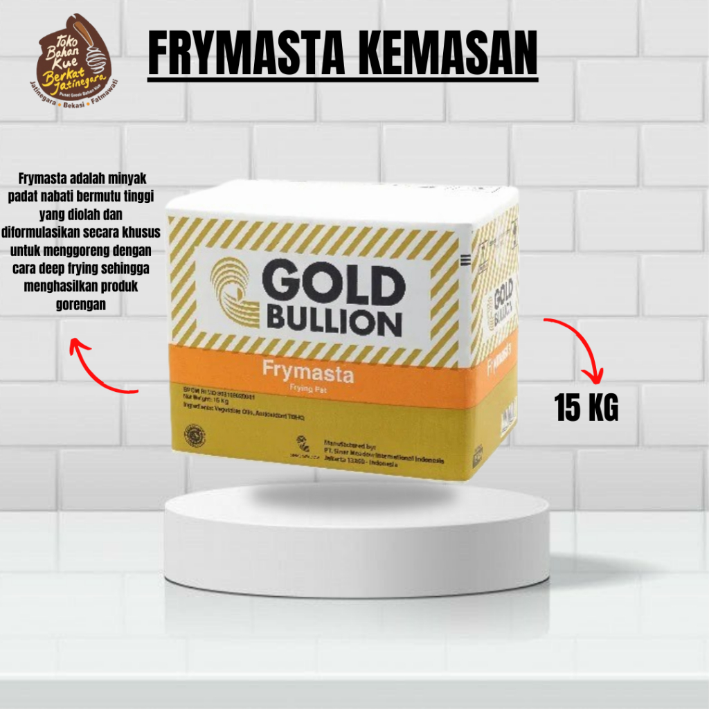 

FRYMASTA GOLD BULLION / MINYAK GORENG PADAT 15 KG / MINYAK DONAT