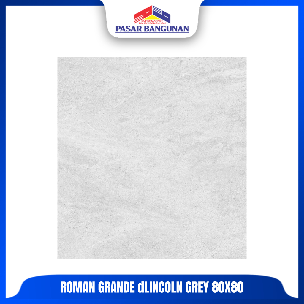 Roman Granit Grande dLincoln Grey 80x80