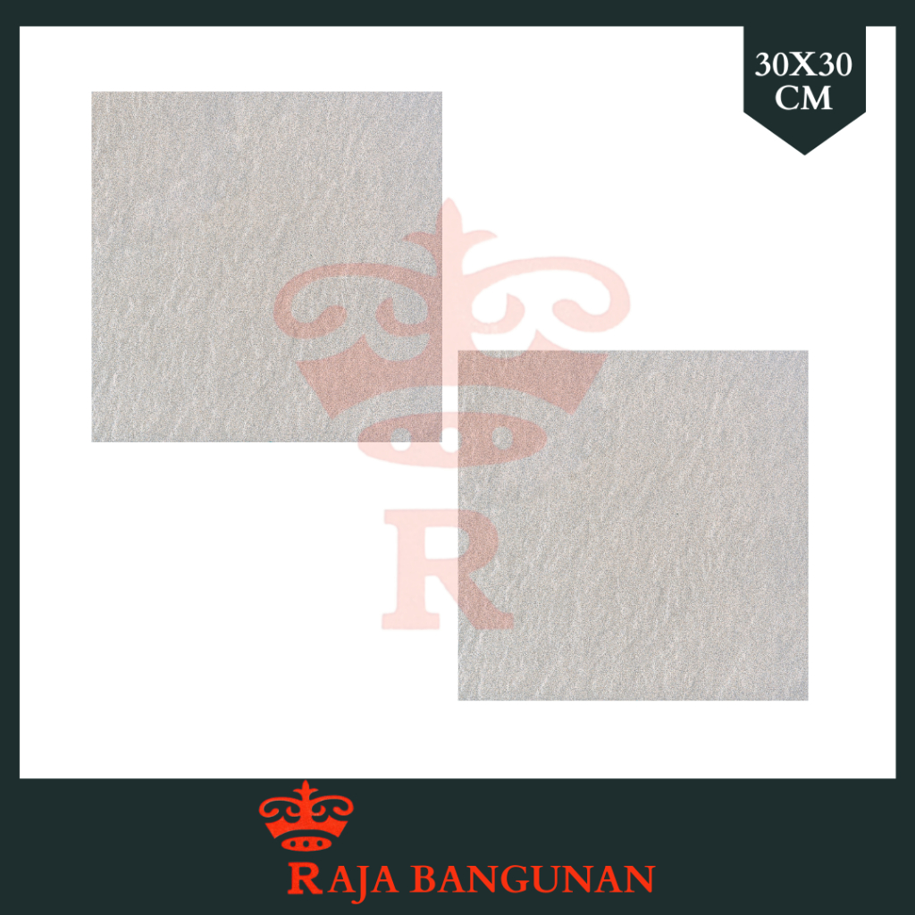 Keramik Lantai Ubin Teras Rumah Kamar Mandi Dapur Asia Tile Oscar Grey 30 x 30cm KW 2