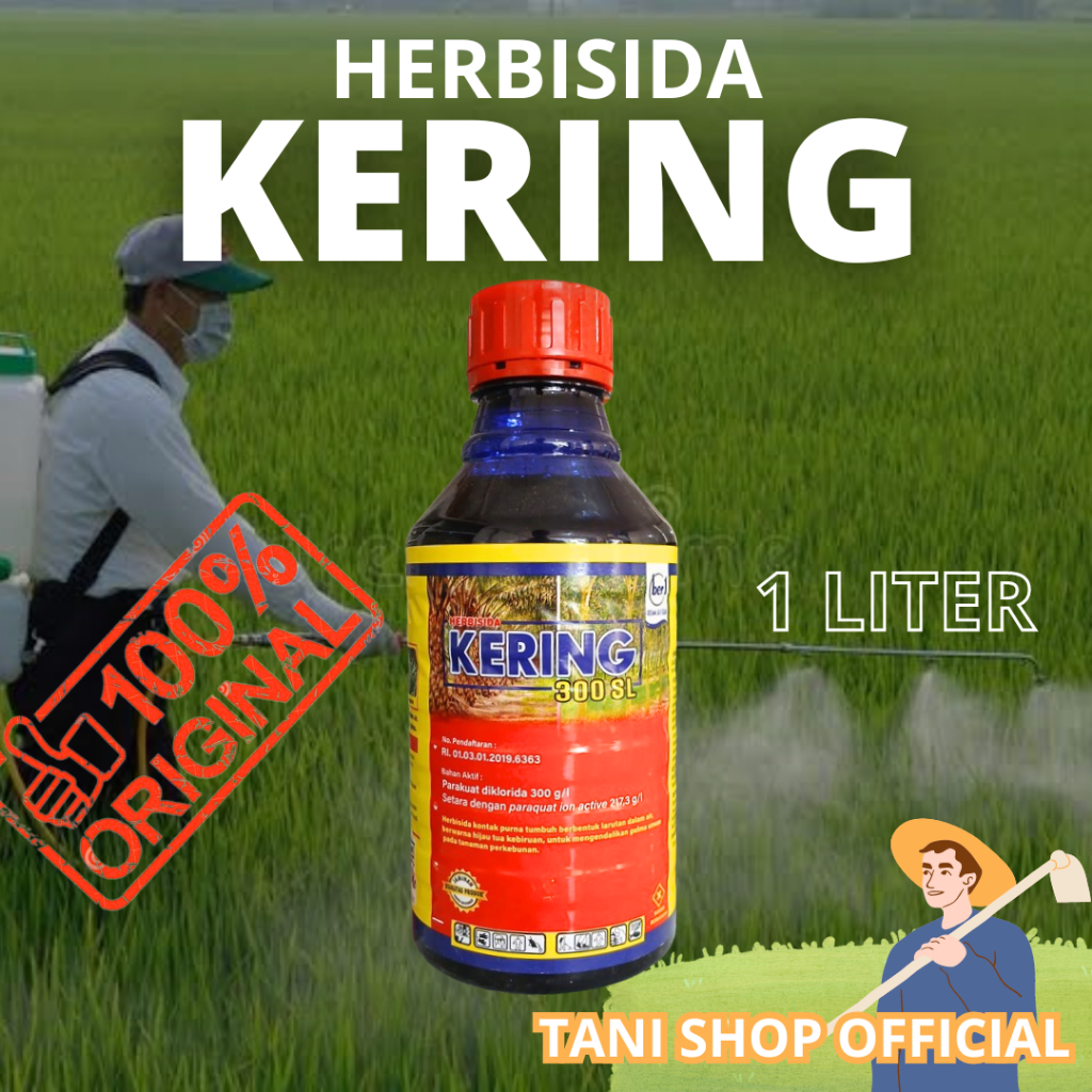 Herbisida Kering 300 SL 1 Liter - Paraquat Dichloride 300 g/l