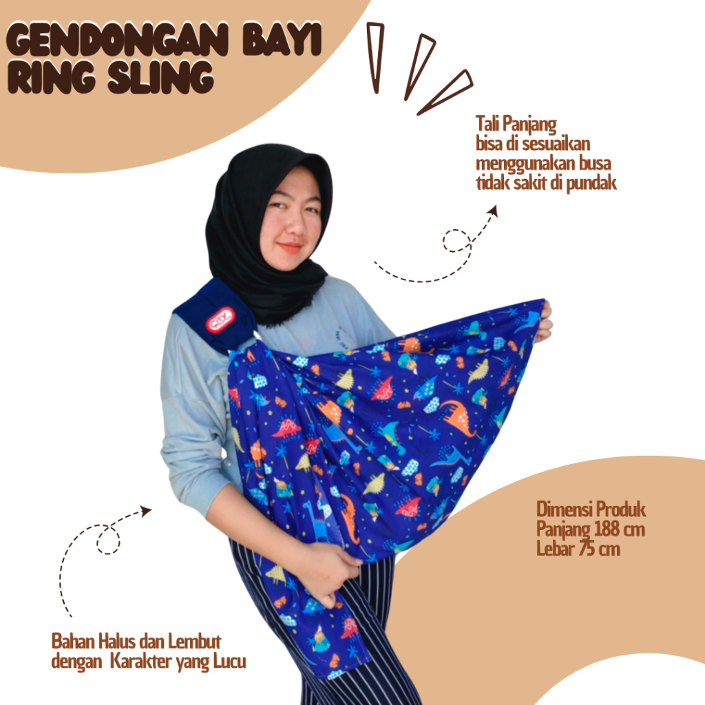 Gendongan Bayi Multifungsi Gendongan Bayi Ring Sling Gendongan Samping Karakter