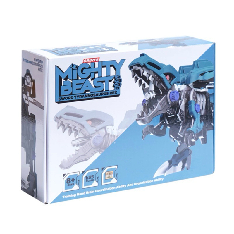 Cruzer - Mighty Beast - Sword Tyrannosaurus Rex - Mainan Rakit Dinosaurus
