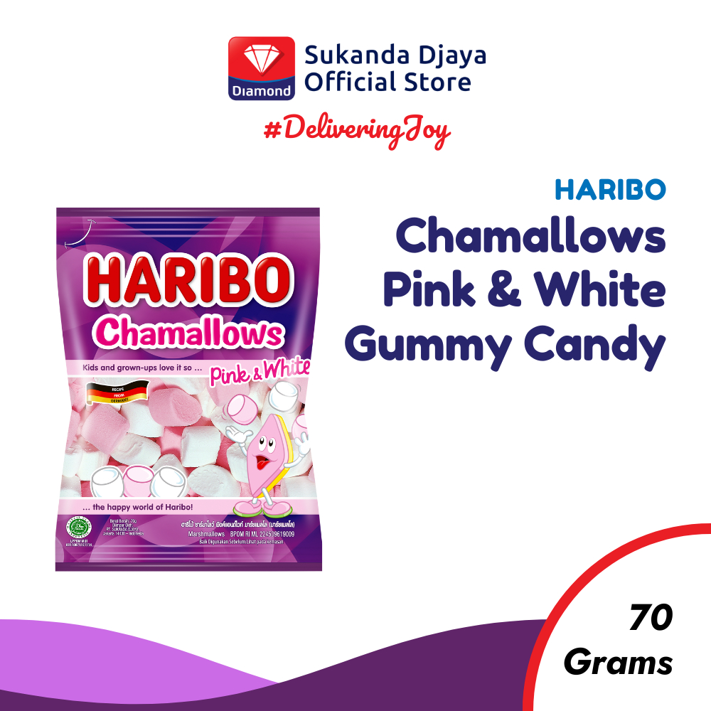 

Haribo Chamallows Pink & White Marshmallow 70 Gr