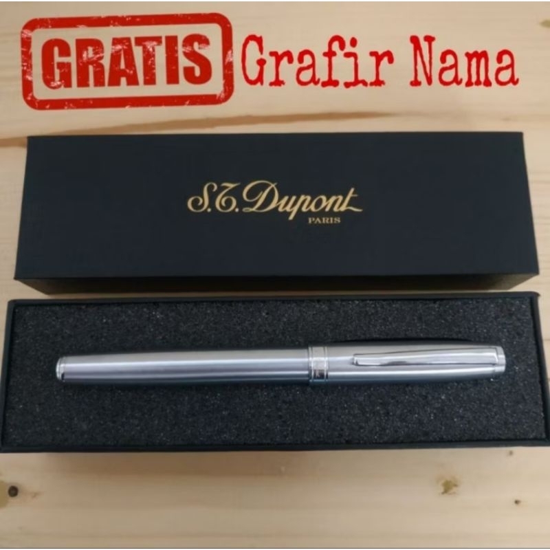 

Bulpoint Mewah Roller Ball S.t Duppont Custom 4 Color Clip Stainless Free Grafir Nama/Logo + Box