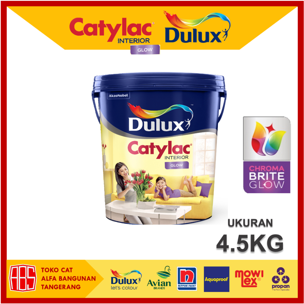 Cat Dulux Catylac Interior GLOW 4.5KG - Cat Tembok Interior