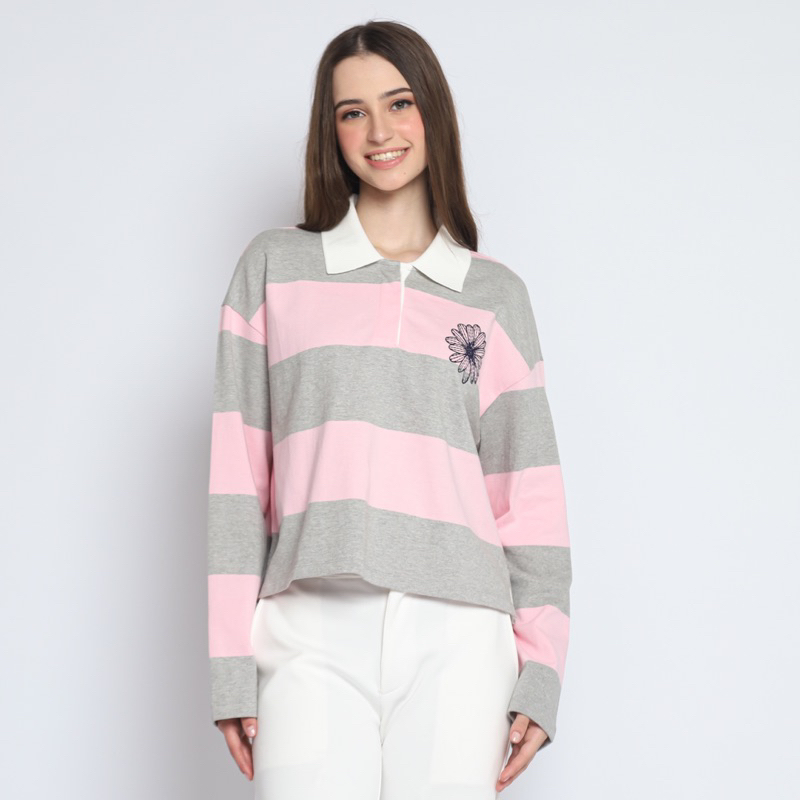 Mardi Rugby Shirt Stripe Flower