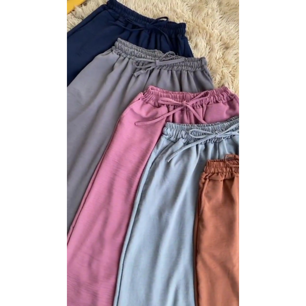 Celana Kulot Cringkel Kancing Dan Serut