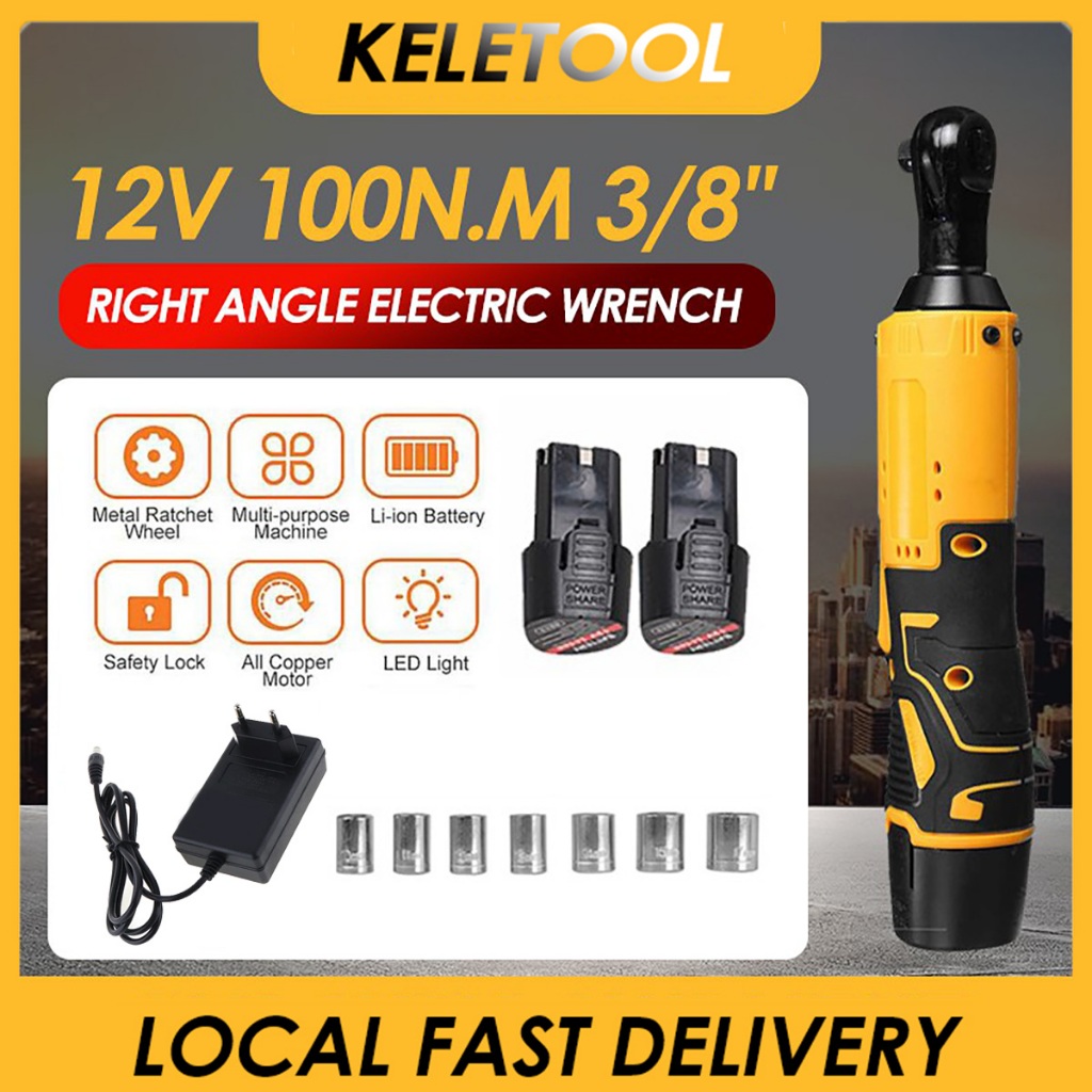 Kunci Pas Listrik Cordless Ratchet Wrench Tanpa Kabel Daya Repoval Dengan Kit Kunci Ratchet Elektrik