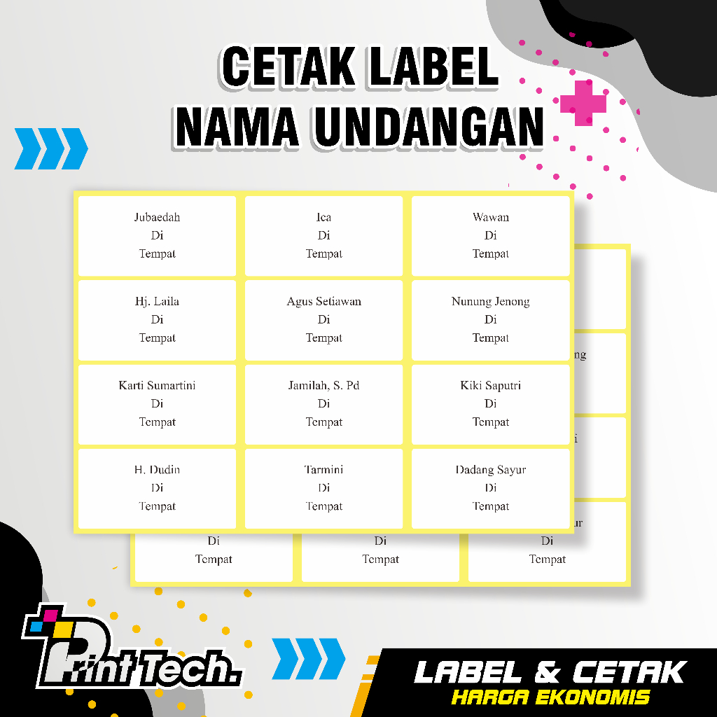 

Cetak Label Nama Undangan