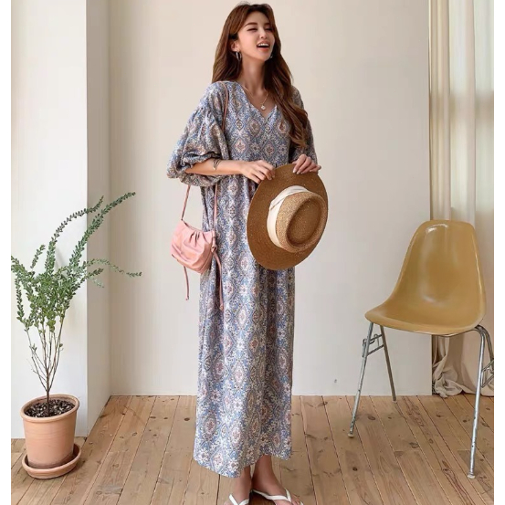 Dress Katun Bordir Dress Balon Calistha Pantai Outfit Wanita Hijab Dress Batik Jumbo Dress Muslimah 