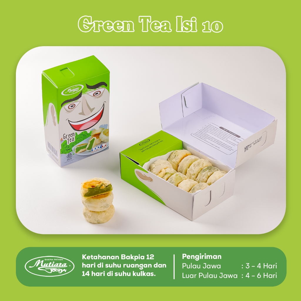 

BAKPIA MUTIARA JOGJA GREENTEA ISI 10