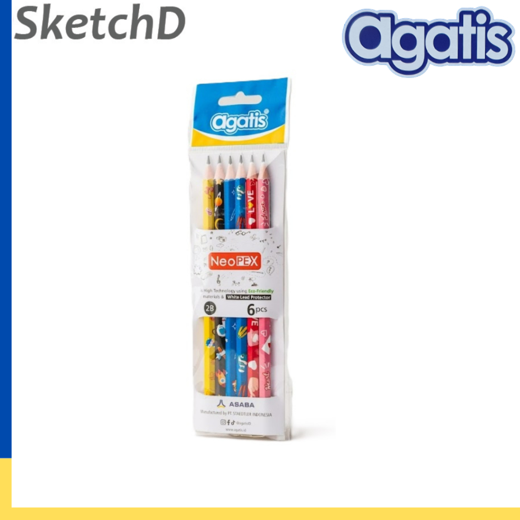 

Pensil 2B Agatis Neopex set 6 Pencil 2 B Colorful Imaji Series