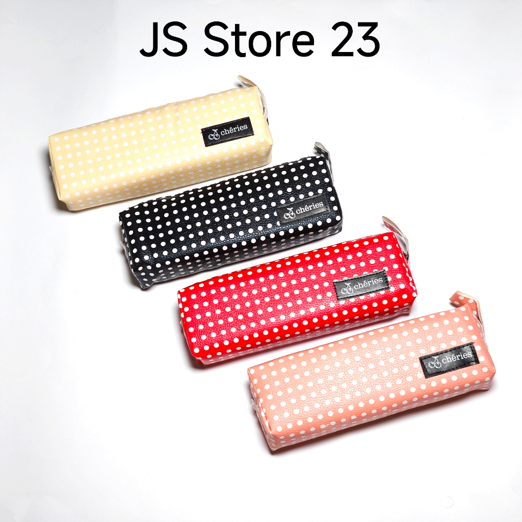 

Tempat Kotak Pensil Ritsleting Polkadot / Kotak Pensil Dot Dot / Tepak Pensil Sleting Fancy Dot Dot