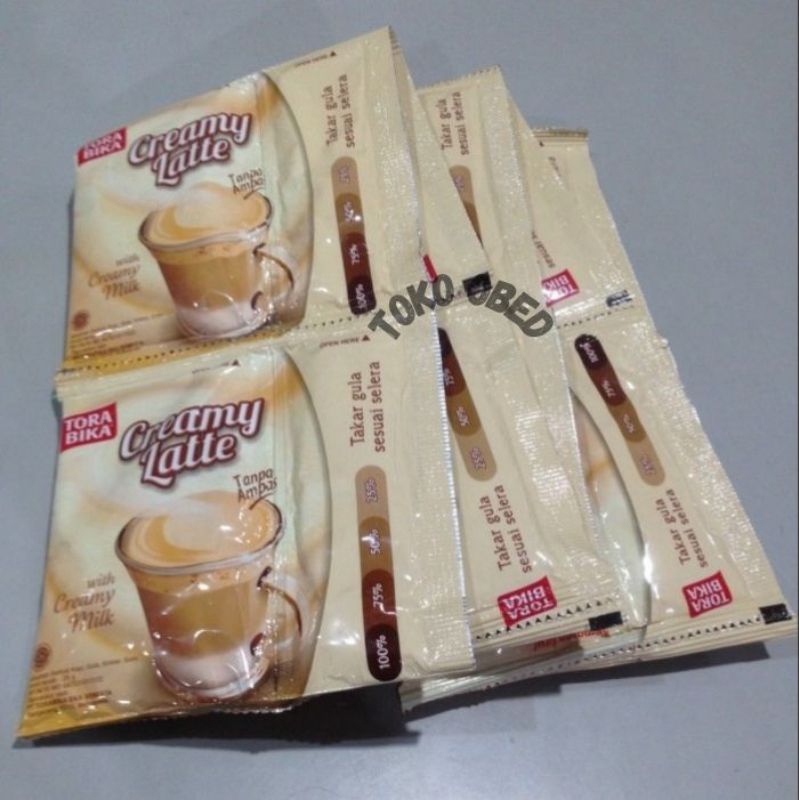 

Tora Bika Cream Latte tanpa ampas 1 renceng isi 10