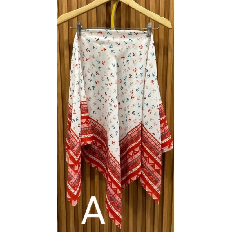 HIJAB MOTIF JANGKAR KAPAL BAHAN VOAL HARGA AMBYAR