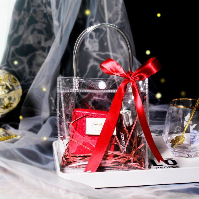 

TAS MIKA SELANG TRANSPARANT GOODIE BAG||TAS HAMPERS GILANG SHOP