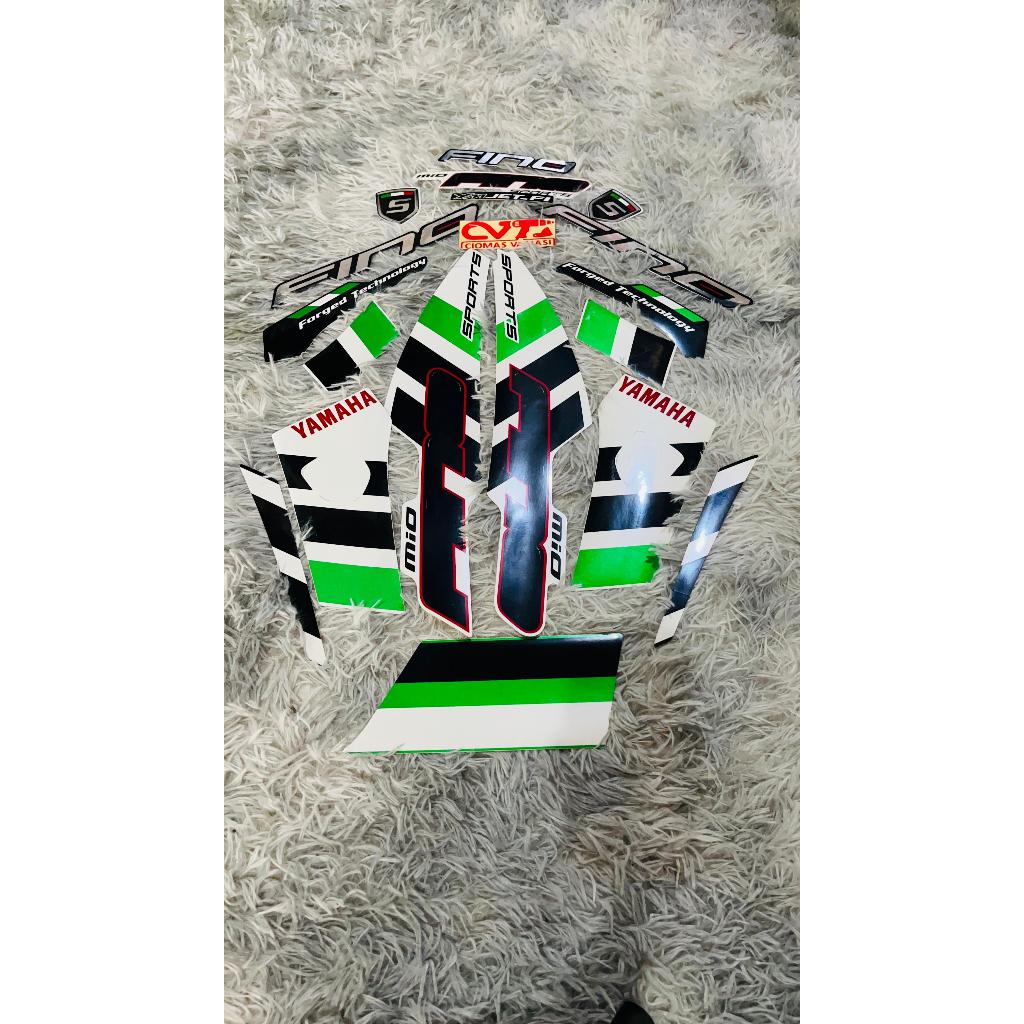 STIKER STRIPING MOTOR YAMAHA FINO SPORTS 2014 HIJAU