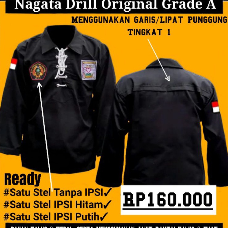 Mau Hemat Satu Set  Sakral Warga PSHT Nagata Drill Grade A OriginalHalusTebal