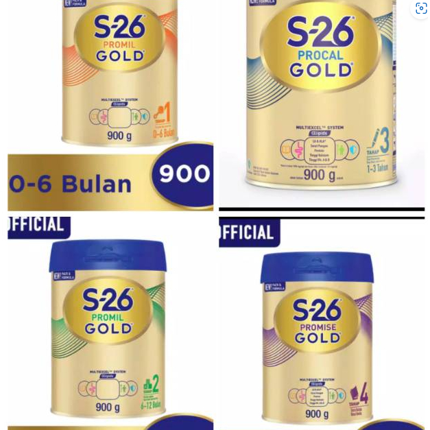 JustinBabyShop S26 promil gold tahap 1,promil gold tahap 2,procal,promise 900gr