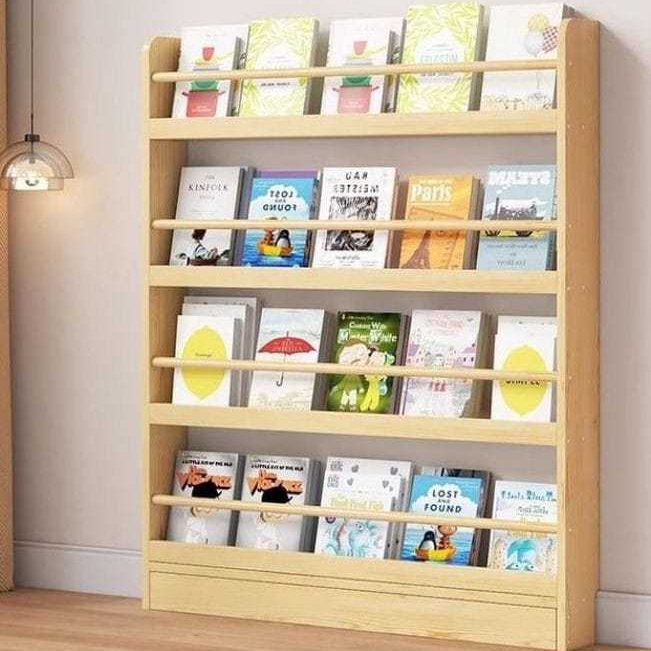 Rak Buku Kayu / Rak Buku Dinding / Rak Buku Aesthetic