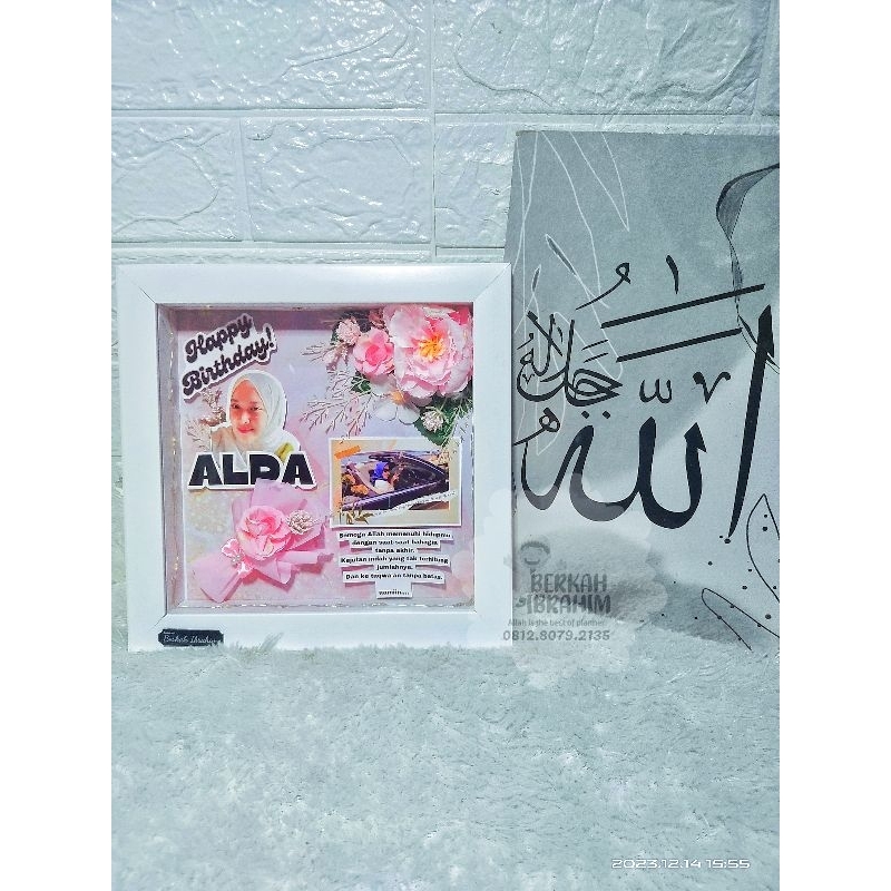 03Bfp.FRAME POP UP | BINGKAI FOTO 25x25cm Lampu CUSTOM KADO HADIAH GIFT ULANGTAHUN PERNIKAHAN WISUDA